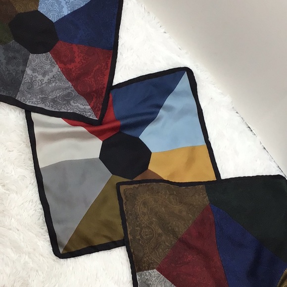 Vintage Accessories - Vintage Italian silk scarf set of 3